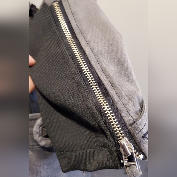 SHALANG | Studed Grey Denim Moto Jacket in Size Large - Picture 6 of 6